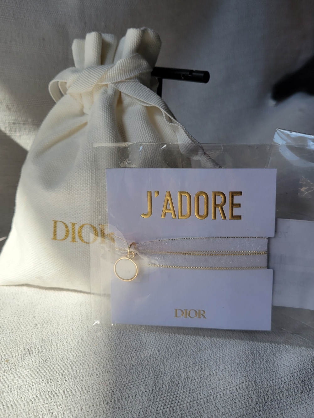 Dior j'adore New Lace Bracelet and Dust Bag